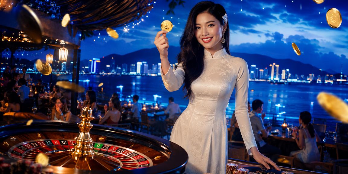Người dùng Nha Trang trải nghiệm roulette trong trang phục áo dài